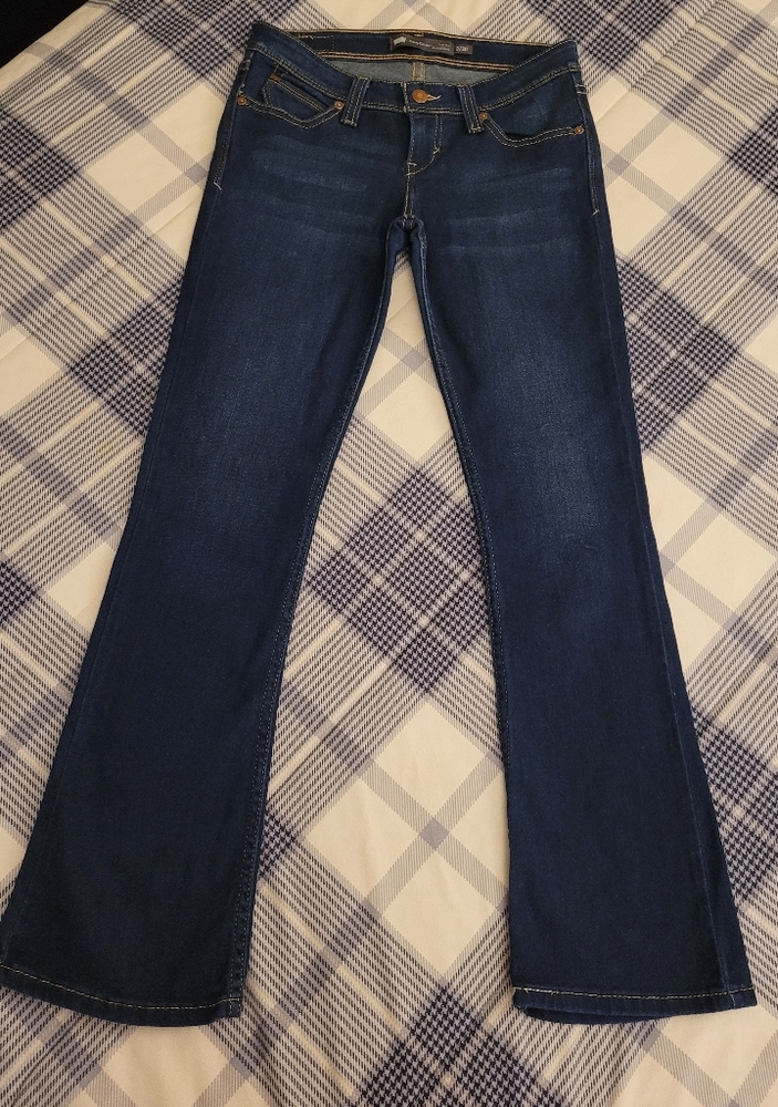 Levi's Demi Curve Skinny Bootcut Low Rise Denim Blue Jeans